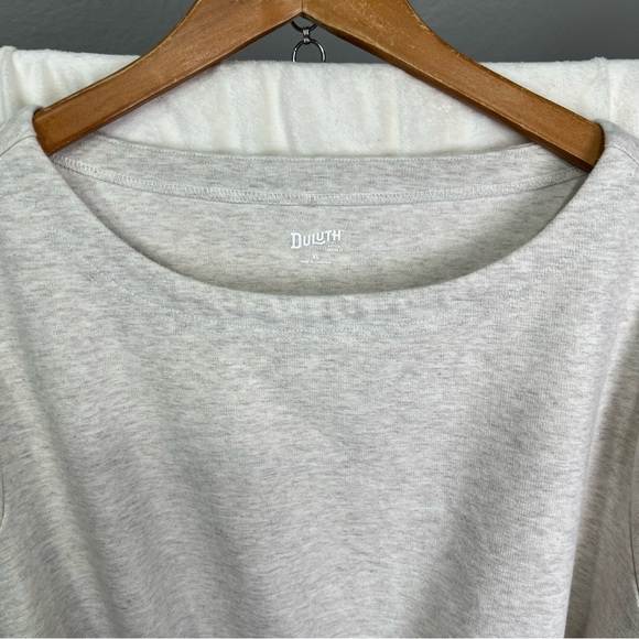 Duluth Women XL Ponte Pro Knit Three Forths Sleeve Midi Dress Belted Grey Cozy - Picture 6 of 16